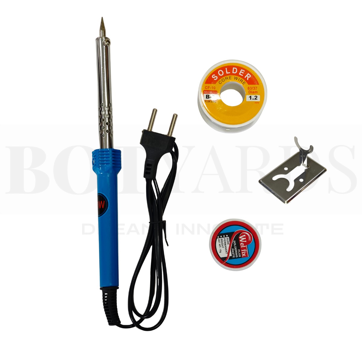 Soldering Combo Set – Iron with Stand, Flux & Wire